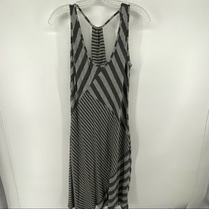 Athleta Grey Stripe Midi Dress - Sz Large